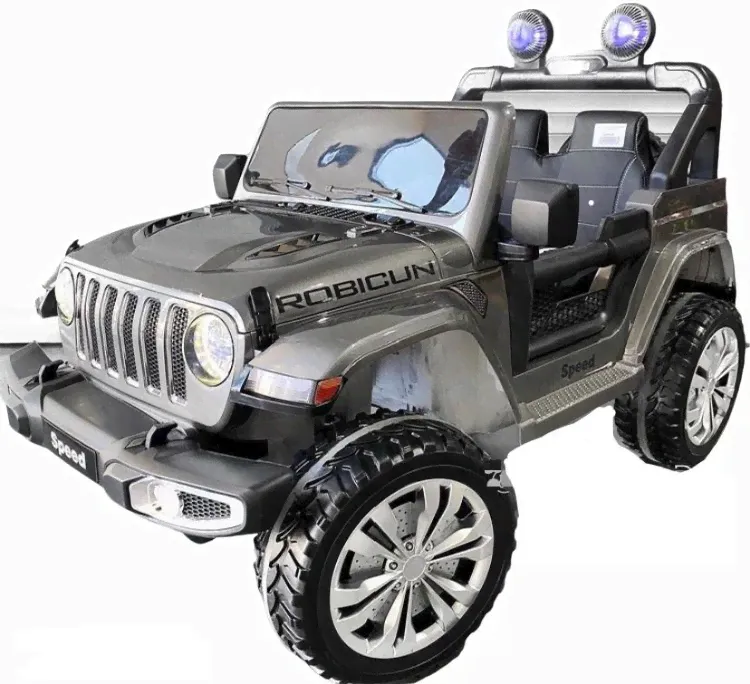 Электромобиль Jeep Wrangler Rubicon 4WD серебристый-0