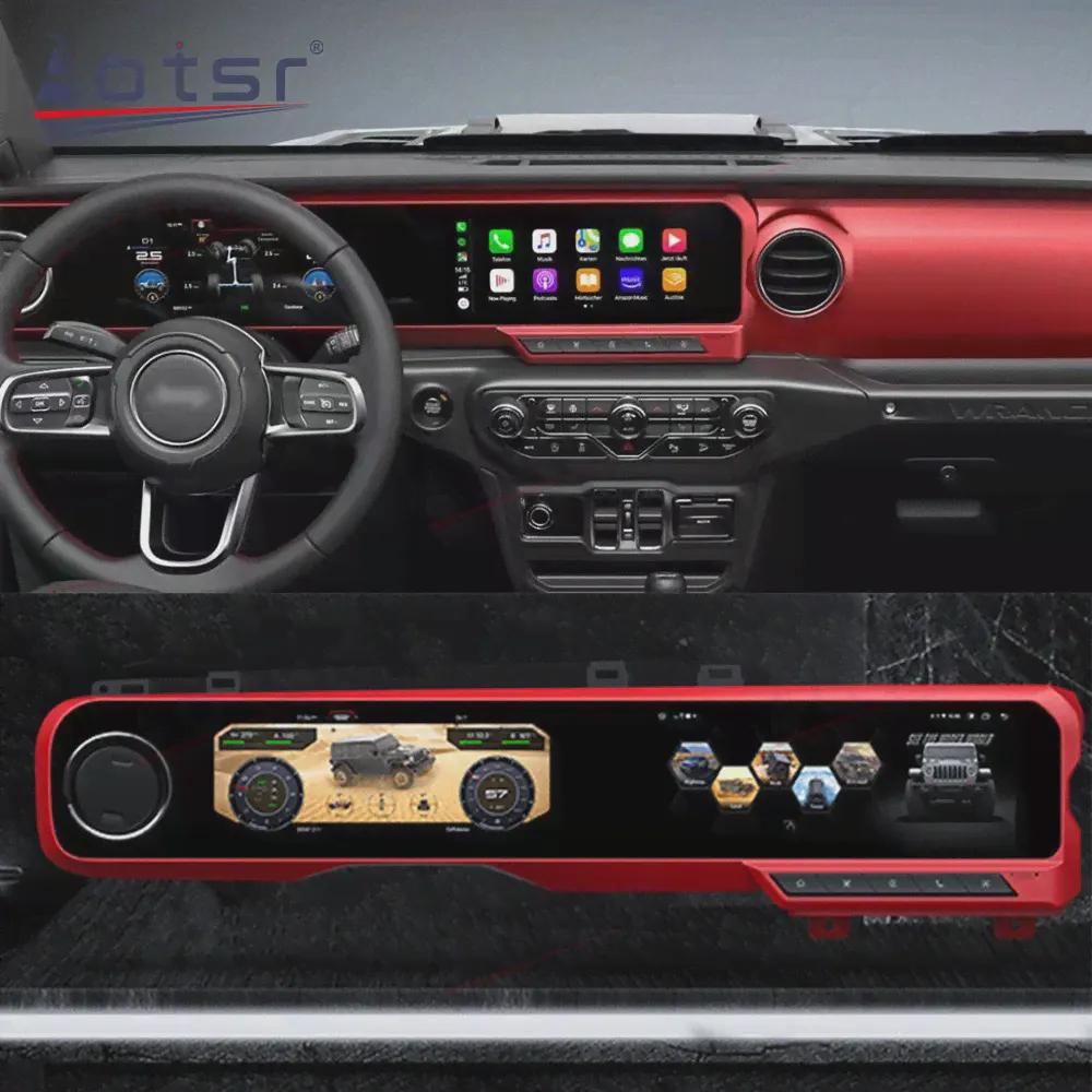 Автомобильный цифровой кластер для Jeep Wrangler J Max 2018-2022, приборная панель, автомобильное радио, виртуальная кабина, инструмент, ЖК-датчик, панел... (art.: 3920bcc9c75e2)-0