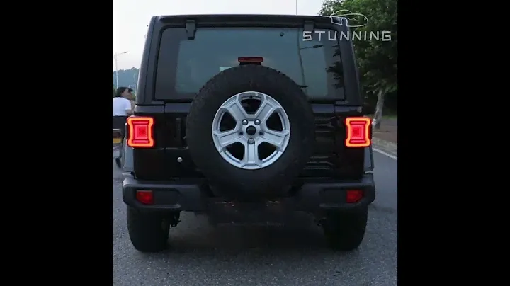 Upgrade full LED dynamic tail lamp assembly for JEEP Wrangler JL 2018-2021 plug and play