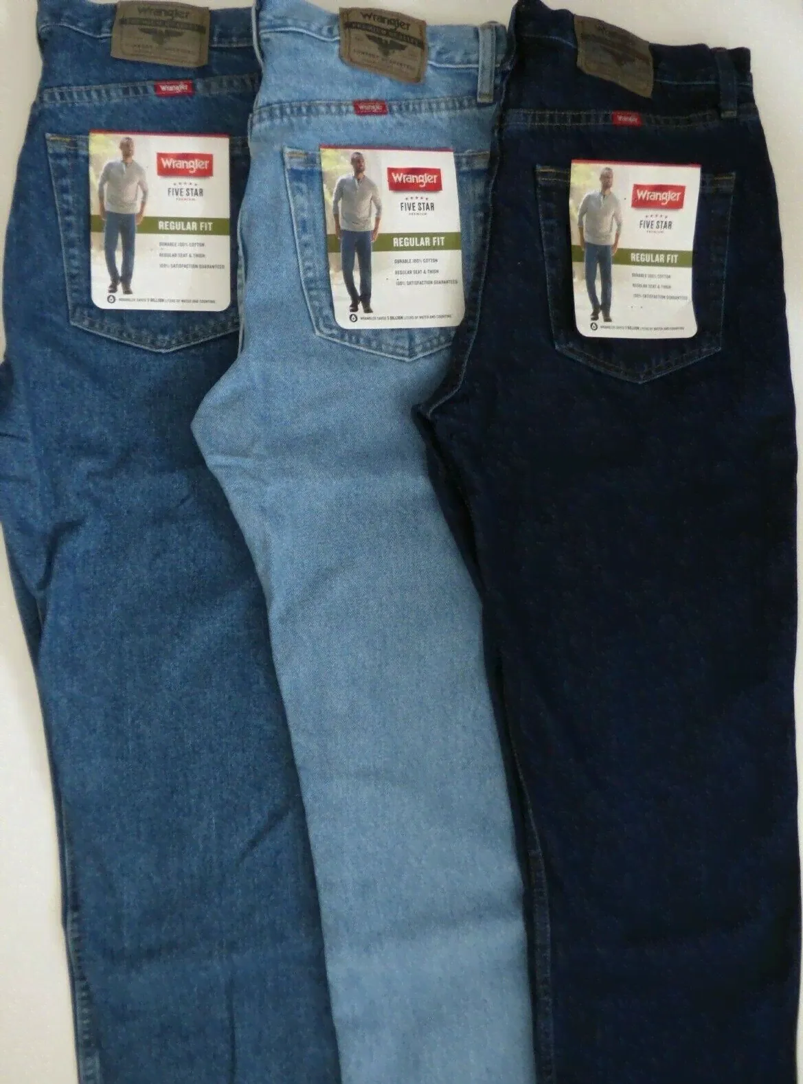 Мужские джинсы Wrangler Regular Fit Jean Five Star Big and Tall Sizes Mens - New with Tags