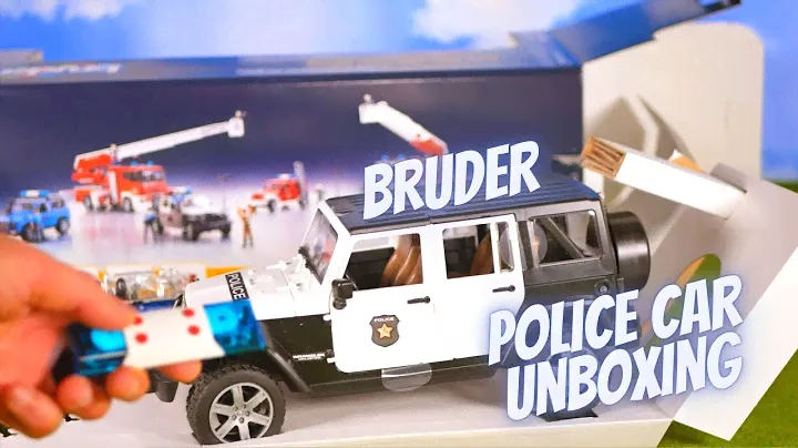 Bruder Toys Police Car Unboxing 02526 Jeep Wrangler Rubicon
