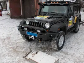 Передний силовой бампер алюминиевый KDT для Jeep Wrangler