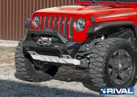 БАМПЕР СИЛОВОЙ ПЕРЕДНИЙ КОРОТКИЙ RIVAL АЛЮМИНИЕВЫЙ ДЛЯ JEEP WRANGLER JL