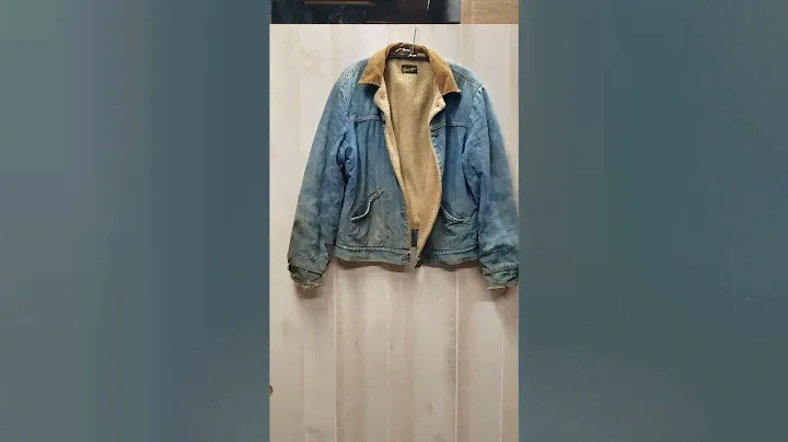 Vintage Sherpa Lined Wrangler Denim Jacket, Distressed