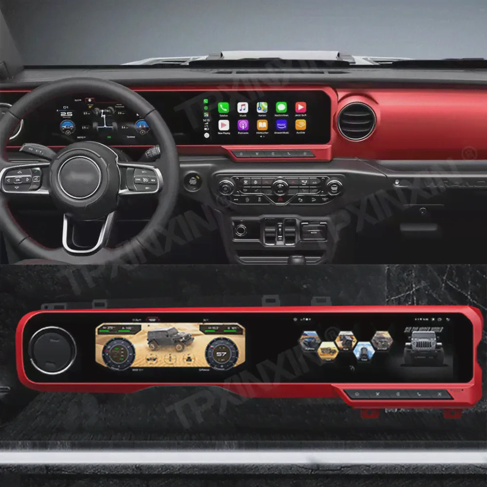 Цифровой кластер для Jeep Wrangler JL Gladiator 2018-2021, автомобильное радио, Android 11, длинная полоса, IPS экран, мультимедийный плеер, головное устройство (art.: 3920bf750dea7)-1