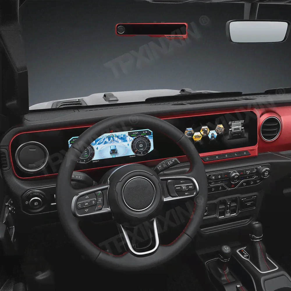 Цифровой кластер для Jeep Wrangler JL Gladiator 2018-2021, автомобильное радио, Android 11, длинная полоса, IPS экран, мультимедийный плеер, головное устройство (art.: 3920bf750dea7)-2