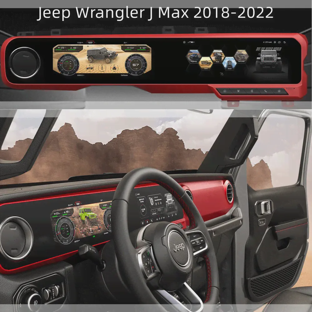 Автомобильный цифровой кластер для Jeep Wrangler J Max 2018-2022, приборная панель, автомобильное радио, виртуальная кабина, инструмент, ЖК-датчик, панел... (art.: 3920bcc9c75e2)-1