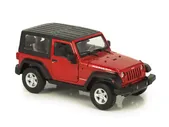 Масштабная модель Jeep Wrangler Rubicon 2007 красный с черным тентом лучшая цена!