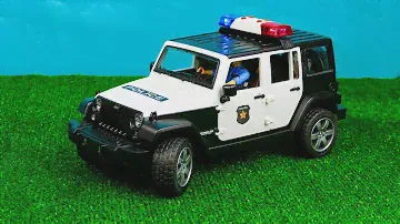 Машинка Брудер ПОЛИЦЕЙСКИЙ ДЖИП BRUDER Обзор машинки BRUDER  02526 POLICE JEEP WRANGLER