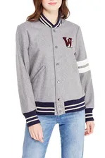 Куртка женская Wrangler Wool Baseball Mid Grey Mel W4150WF37