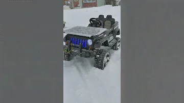 Jeep wrangler rubicon 4x4 snow test 12v parents control