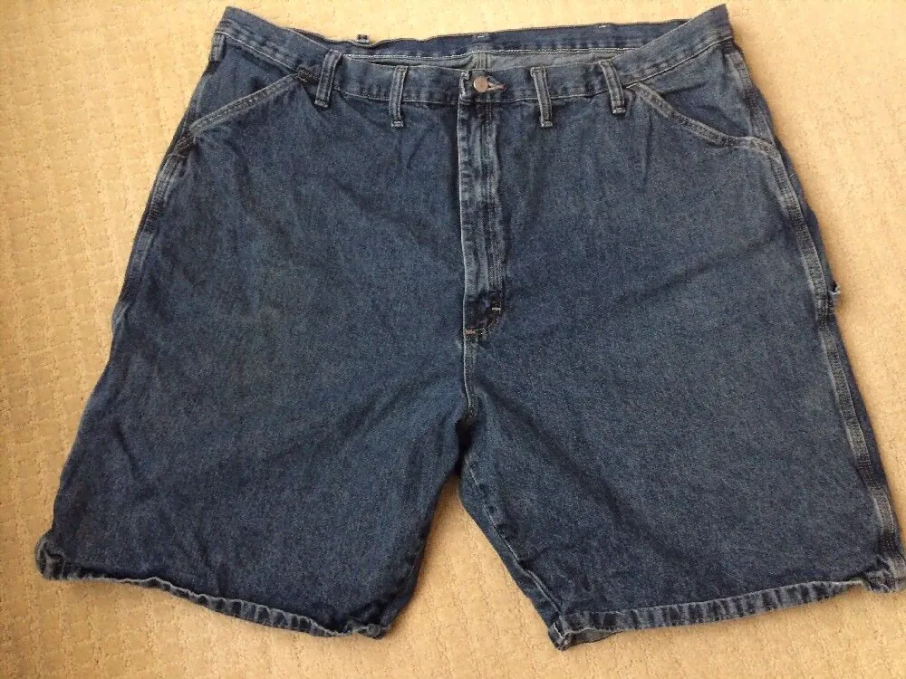 WRANGLER CARPENTER COTTON REAL COMFORTABLE DENIM JEAN SHORTS SIZE 44 S-13