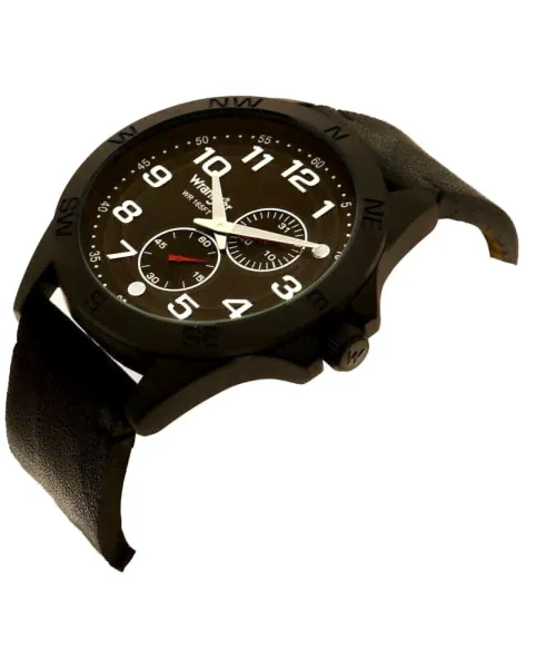 Часы Wrangler Black Leather Strap Obsidian-2