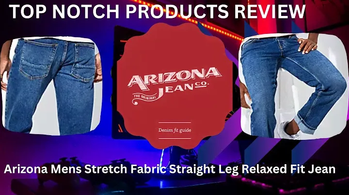 Arizona Mens Stretch Fabric Straight Leg Relaxed Fit Jean