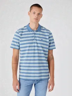 Футболка мужская Wrangler POLO SHIRT синяя L