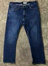 Wrangler Mens Relaxed Boot Cut Jeans Premium Quality Dark Wash AMAZING CONDITION