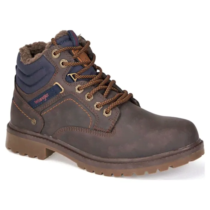 Ботинки мужские Wrangler Yukon Fur S Wm02160-30 кожаные коричневые-0