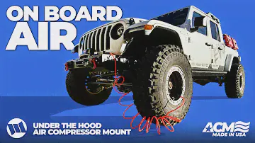 Jeep JL Wrangler and JT Gladiator Truck ARB Air Compressor Mount for Under the Hood Installation ACM