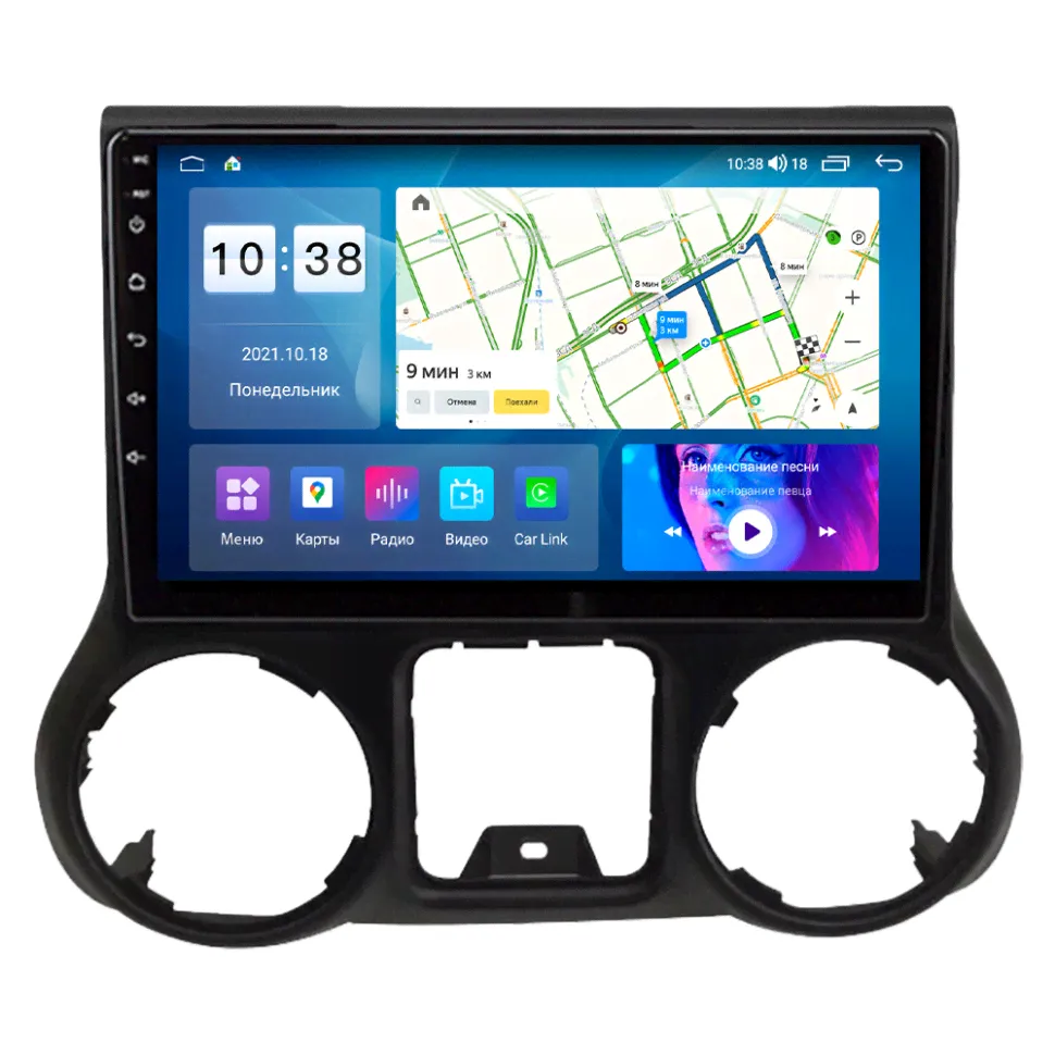 Магнитола для Jeep Wrangler 2011-2014 Parafar (cо встроенным модулем для подключения камер 360) на Андроид 13.0 PF098LUX1XHD360-0