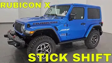 BRAND NEW 2024 JEEP WRANGLER 2 DOOR RUBICON STICK SHIFT HYDRO BLUE 4K WALKAROUND 24J308
