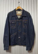 70-80s Wrangler 124MJ Western Jacket. Broken denim. Made in JAPAN.