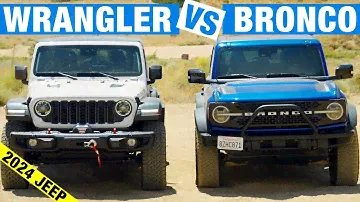 2024 Jeep Wrangler vs. Ford Bronco Comparison Test | Off-Road Capability, Interior Overview & More!