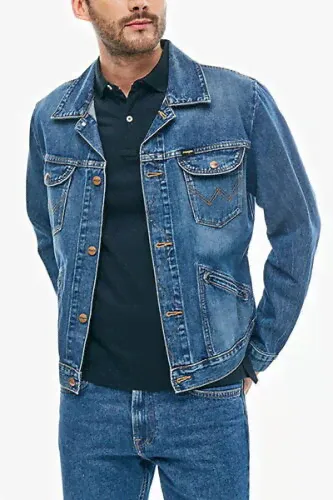 Синие джинсы для парней WRANGLER Arizona Fuse Blue-0