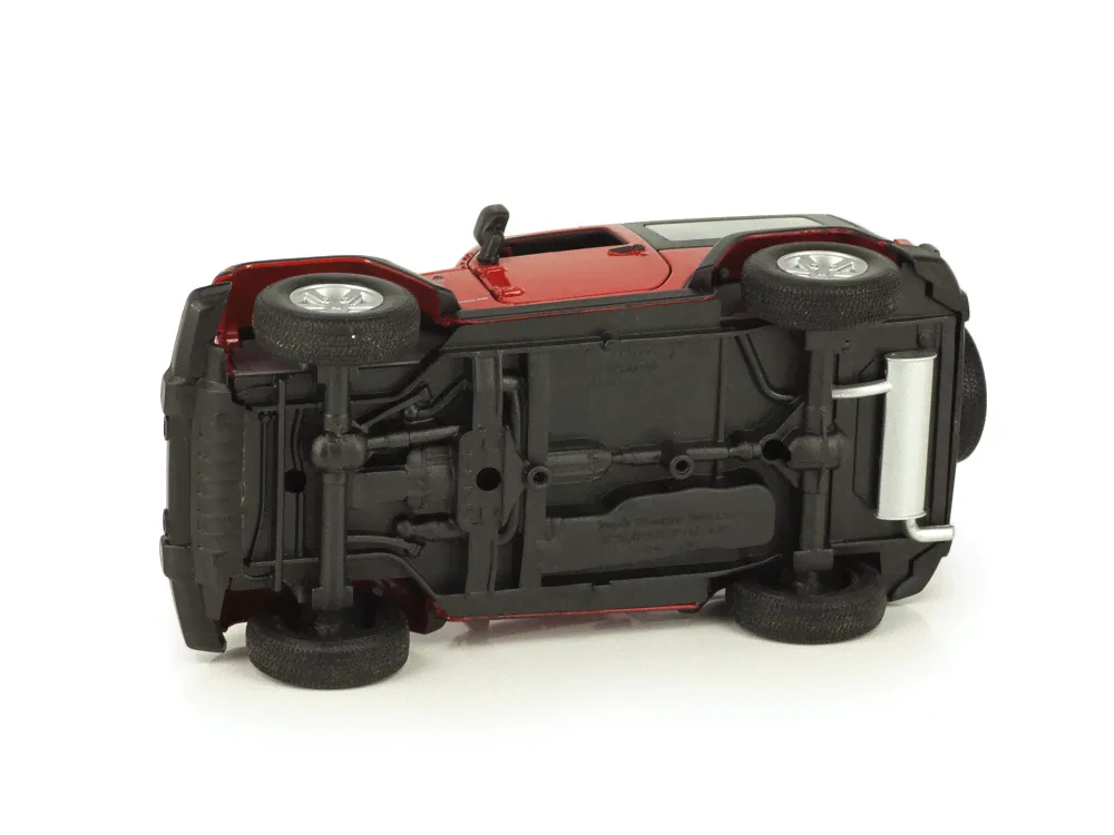 Масштабная модель Jeep Wrangler Rubicon 2007 красный с черным тентом лучшая цена!-1