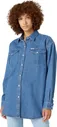 Рубашка женская Wrangler Women Jumbo Shirt синяя XS