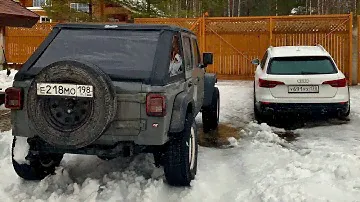 Обосрался с Олроадом, поменял крышу Рэнгу на мягкую Bestop Trektop / Jeep Wrangler Audi A4 Allroad