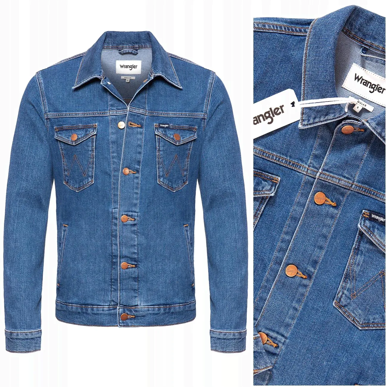 МУЖСКАЯ ПРЯМАЯ ДЖИНСОВАЯ КУРТКА WRANGLER REGULAR