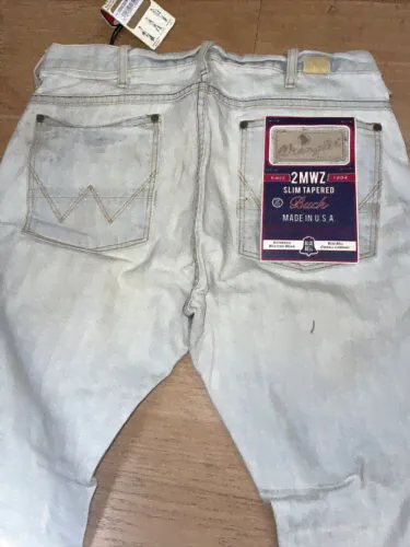 Wrangler blue bell new 1904 Authentic Mens slim tapered Fit light Jeans