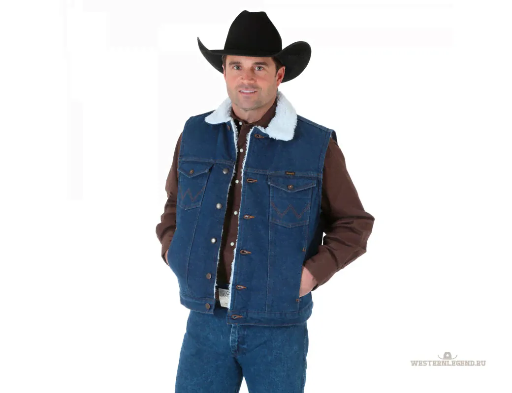 Текстильный жилет Wrangler Sherpa Lined Denim Vest