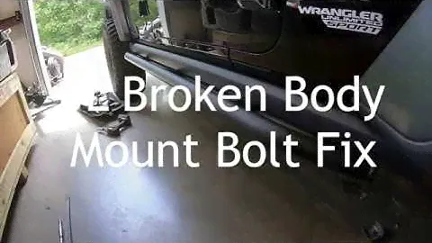Jeep JL broken body mount bolt repair