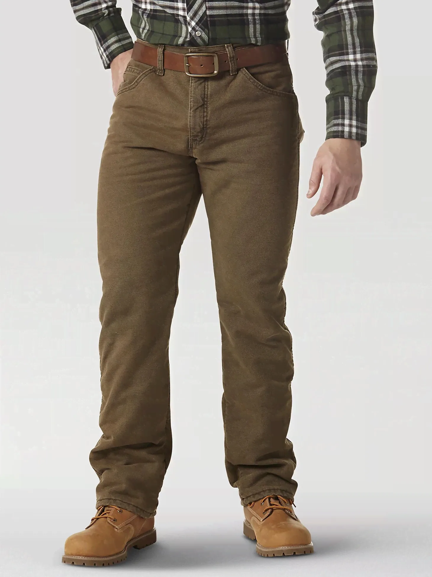 ДЖИНСЫ WRANGLER RUGGED WEAR THERMAL В ЦВЕТЕ NIGHT BROWN