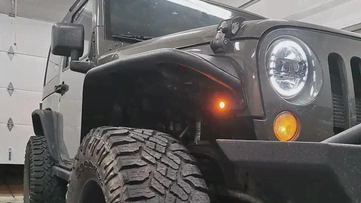 КАК УСТАНОВИТЬ ФАРЫ И ПРОГРАММУ HALO DRL ПОВОРОТНИКИ JEEP WRANGLER JK
